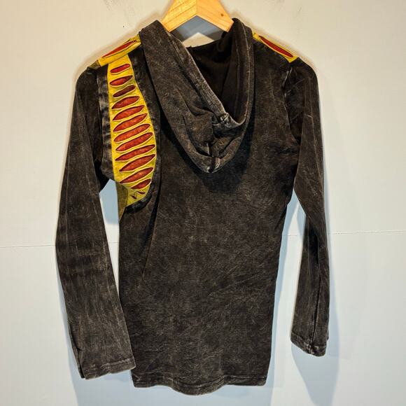 Rising International Stone Washed Embroidered Zip Front Hoodie - size Small - Picture 5 of 5